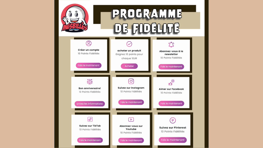 Hágase miembro de nuestro programa de fidelidad y acceda a ventajas exclusivas para miembros cada vez que realice una compra. ¡Le esperan numerosas y atractivas recompensas!