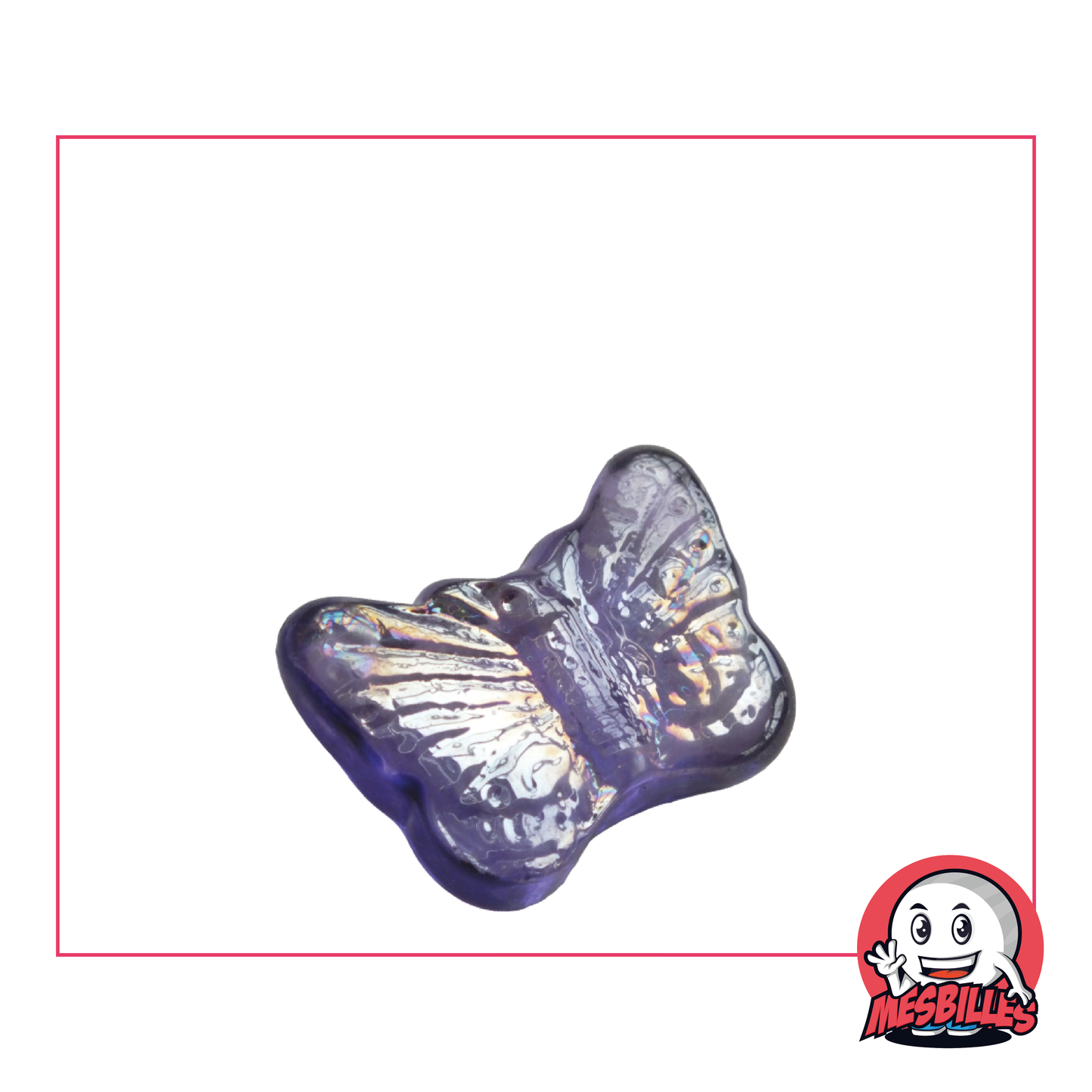 Canica Monarca Violeta de cristal translúcido de 30 mm, pieza rara y misteriosa para coleccionistas