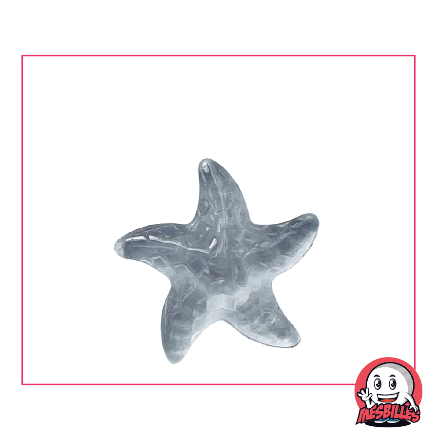 Canica Extraplana Estrella de Mar en Cristal Translúcido - MisCanicas
