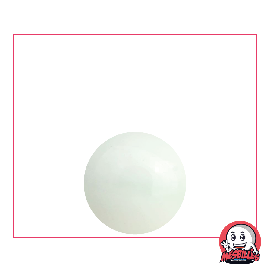 Canica opaca 16 mm - Canicas blancas brillantes - MisCanicas