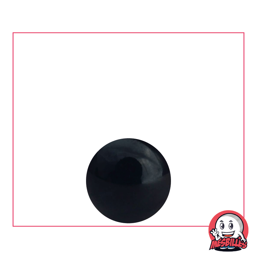 Canica Perla Opaca Negra 14 mm - Canica de vidrio redonda - MisCanicas