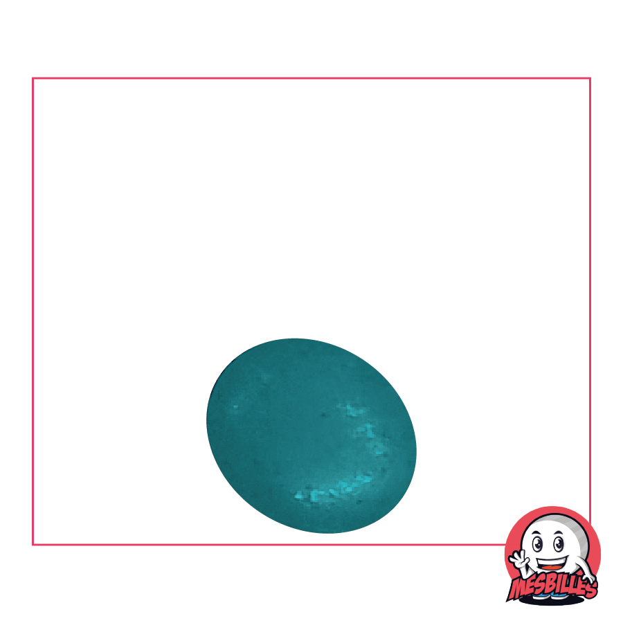 1 Canica Plana Metalizada Azul Pato 18 mm