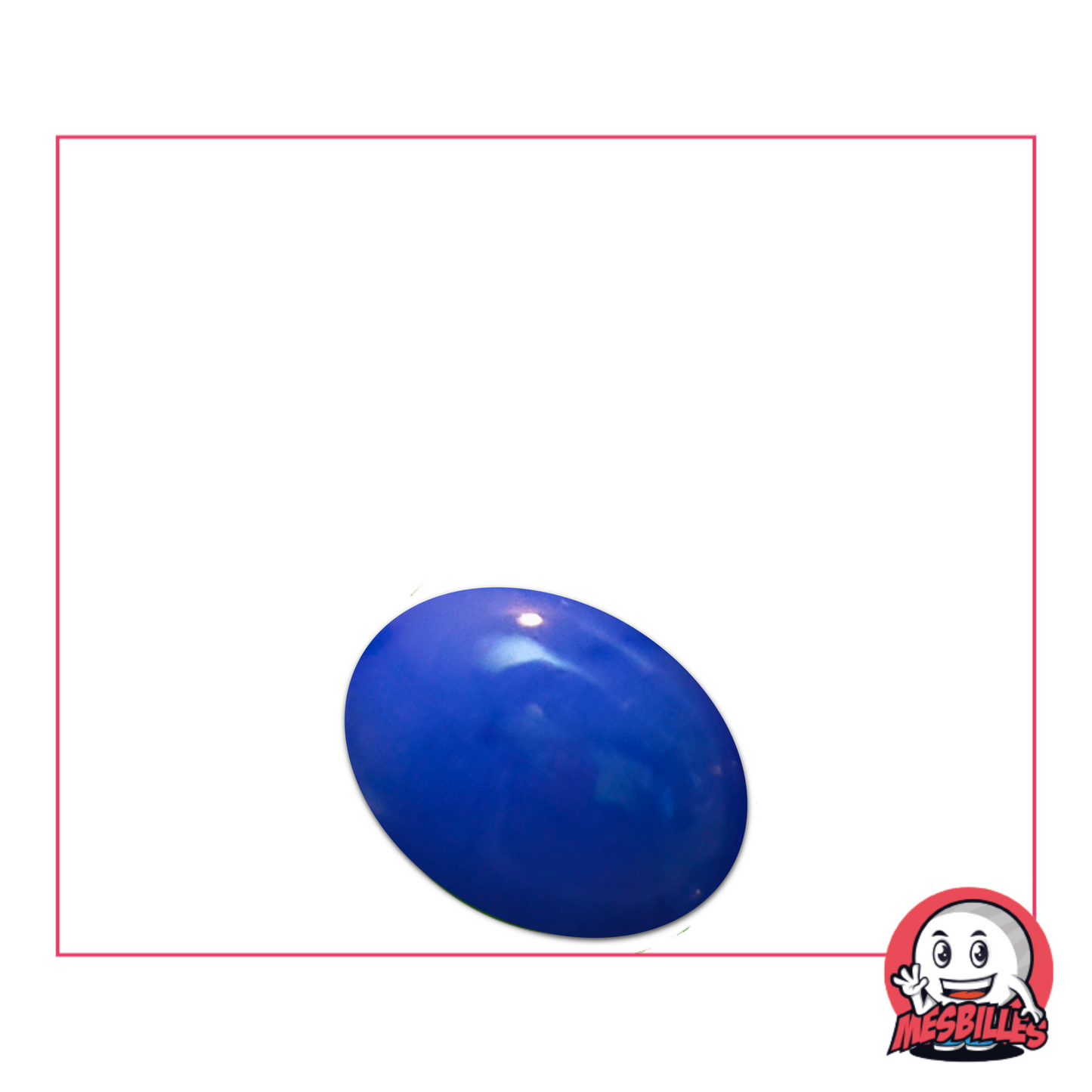 Canica plana azul perla de 18 mm: canica mate azul de vidrio con superficie satinada y suave