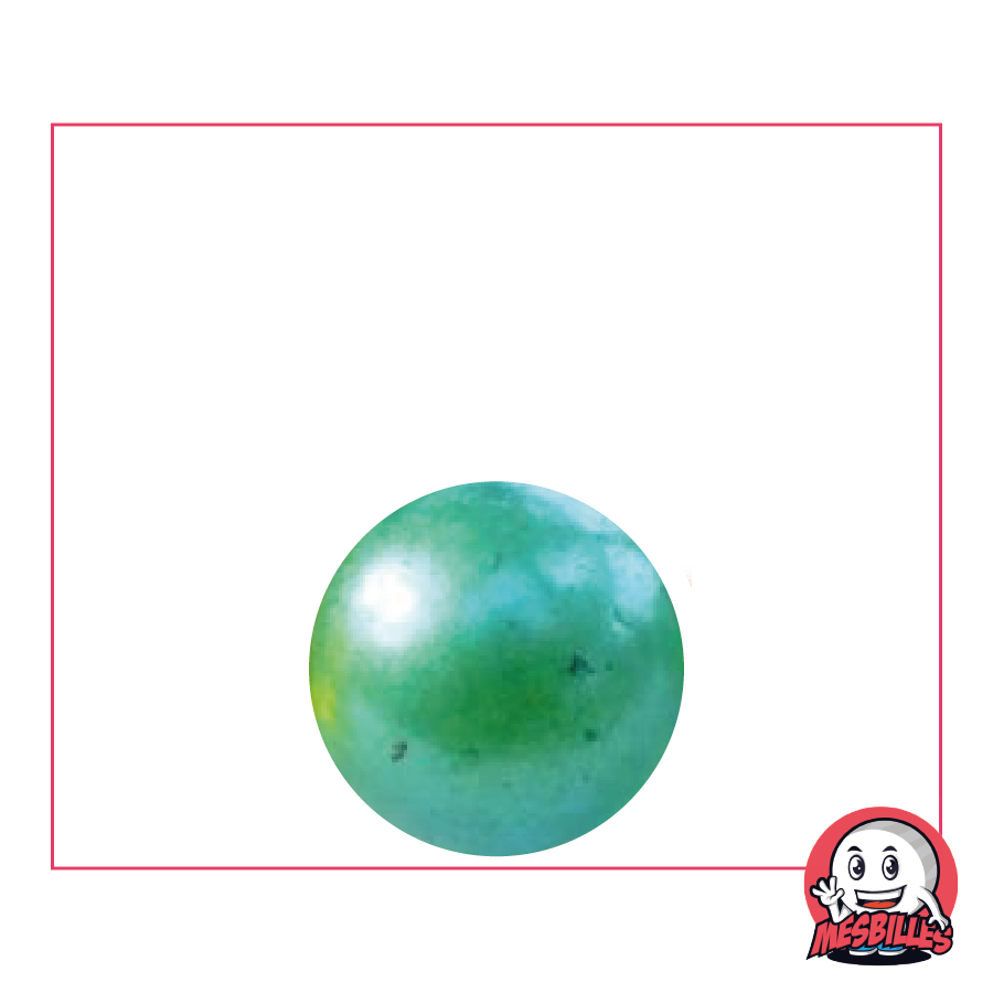 Canica verde difuminada 16 mm de vidrio | Una delicadeza para bolsas de canicas