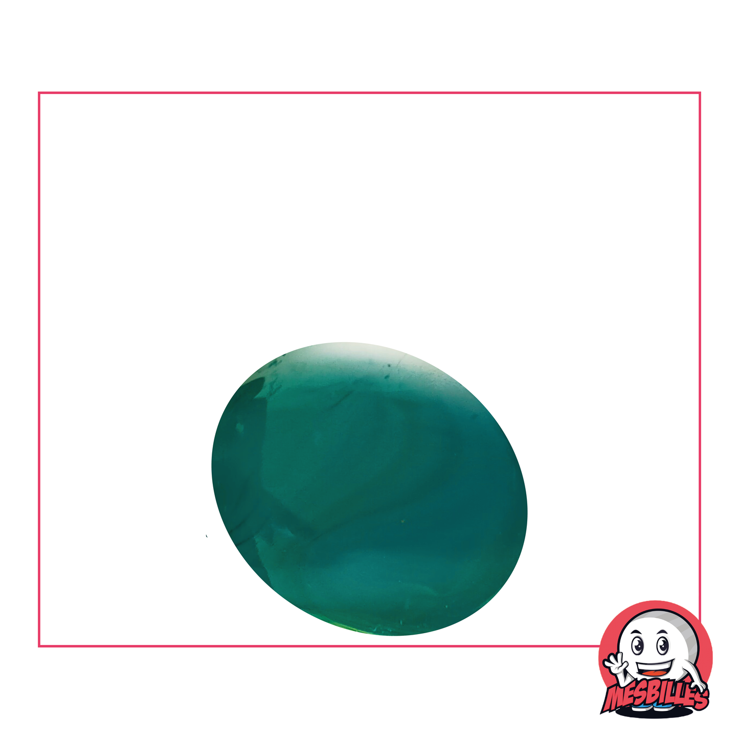 1 Canica Plana Brillante Azul Pato 30 mm