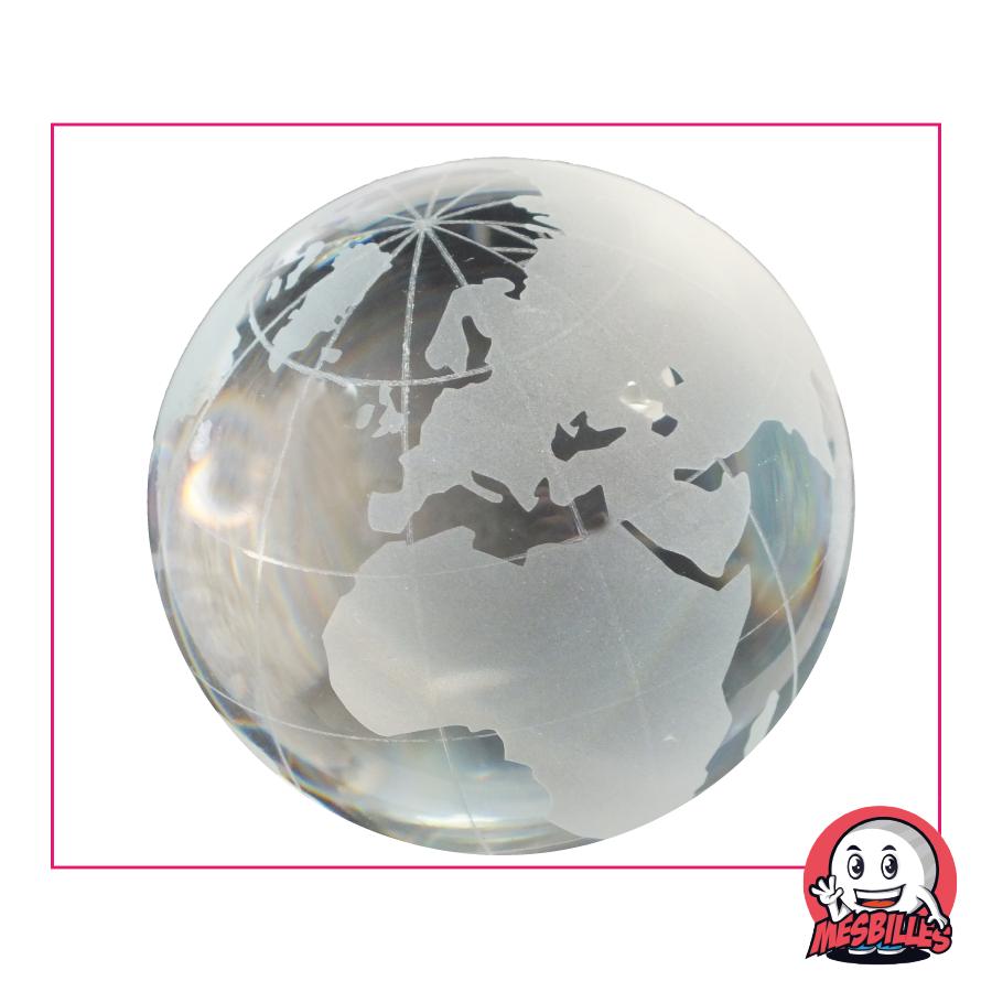 1 Canica de Arte Cristal Mundo 60 mm