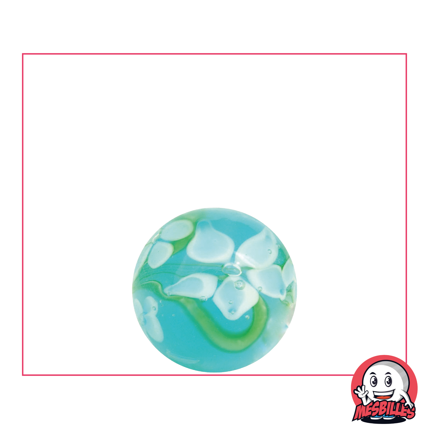 1 Canica Art Corona Florida Azul 16 mm