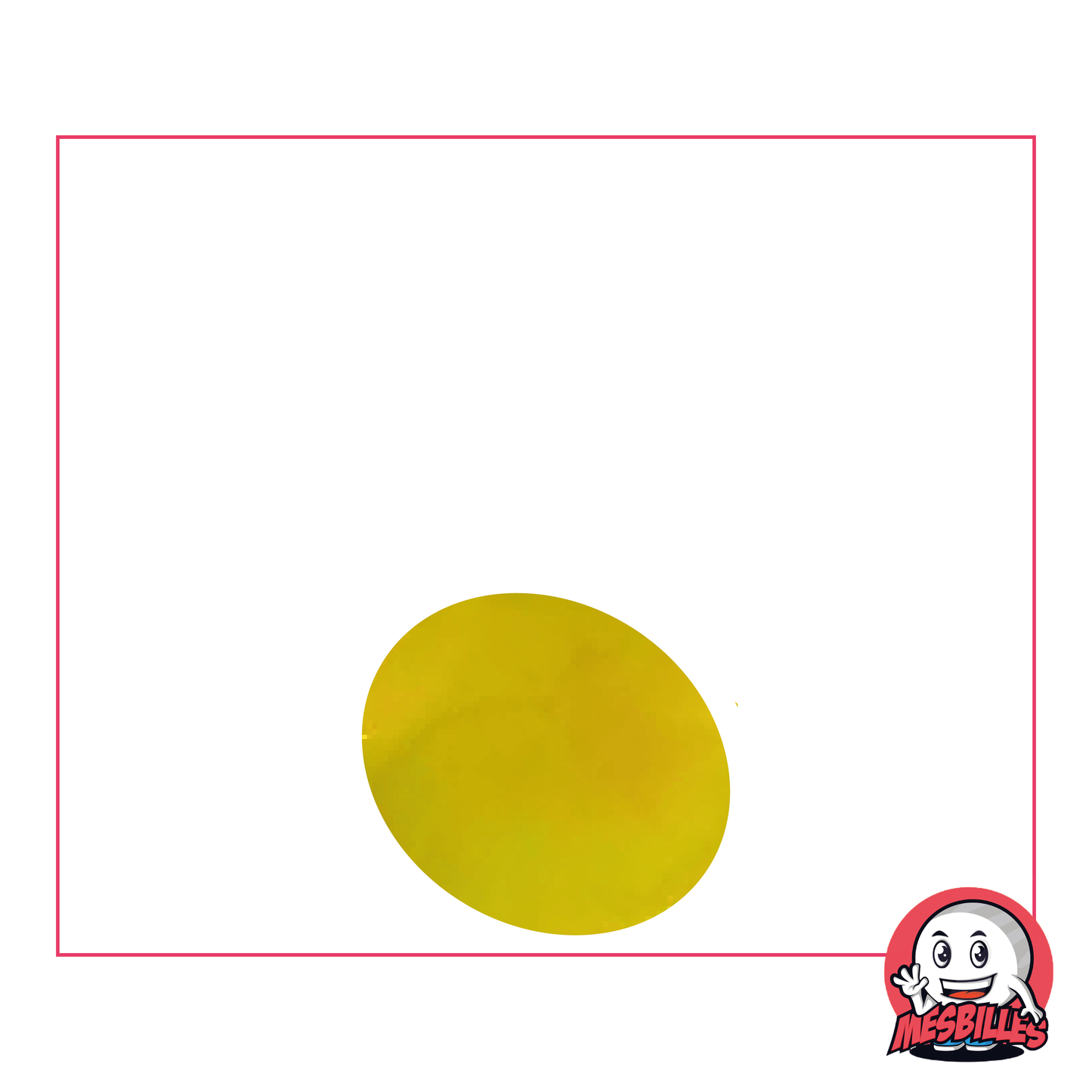 1 Canica Plana Brillante Amarilla 18 mm