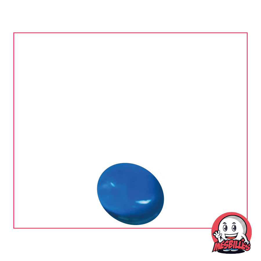 1 Canica Plana 12 mm Luz Azul