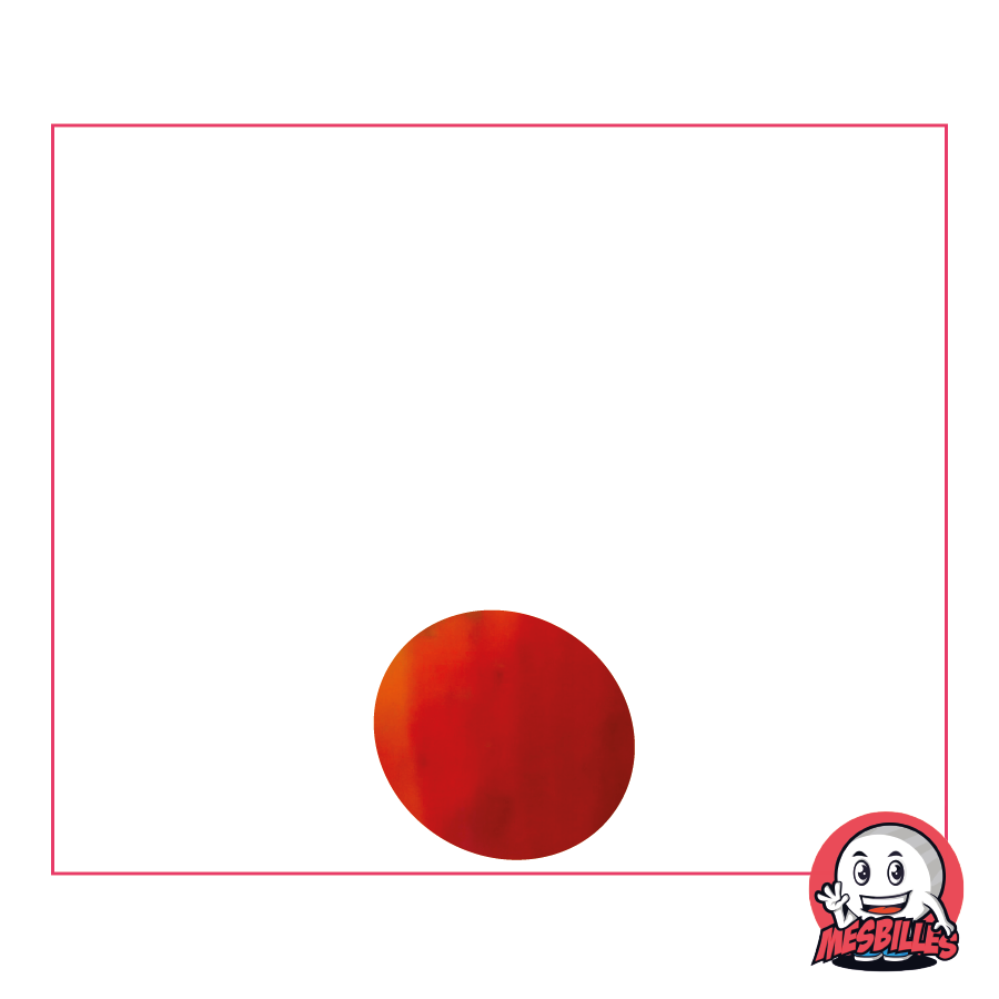 1 Canica Plana 12 mm Irisada Naranja
