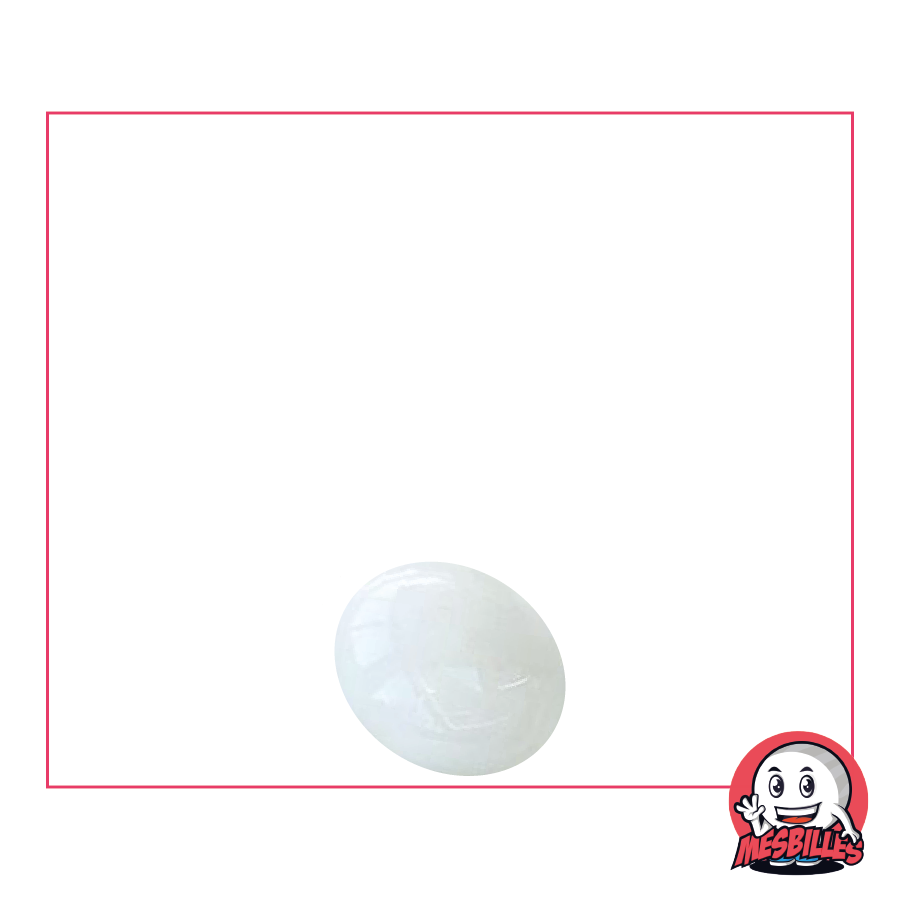 1 Canica Plana 12 mm Perla Blanca