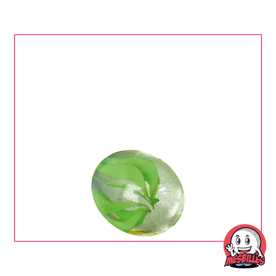 1 Canica plana 18 mm Arrugada Verde