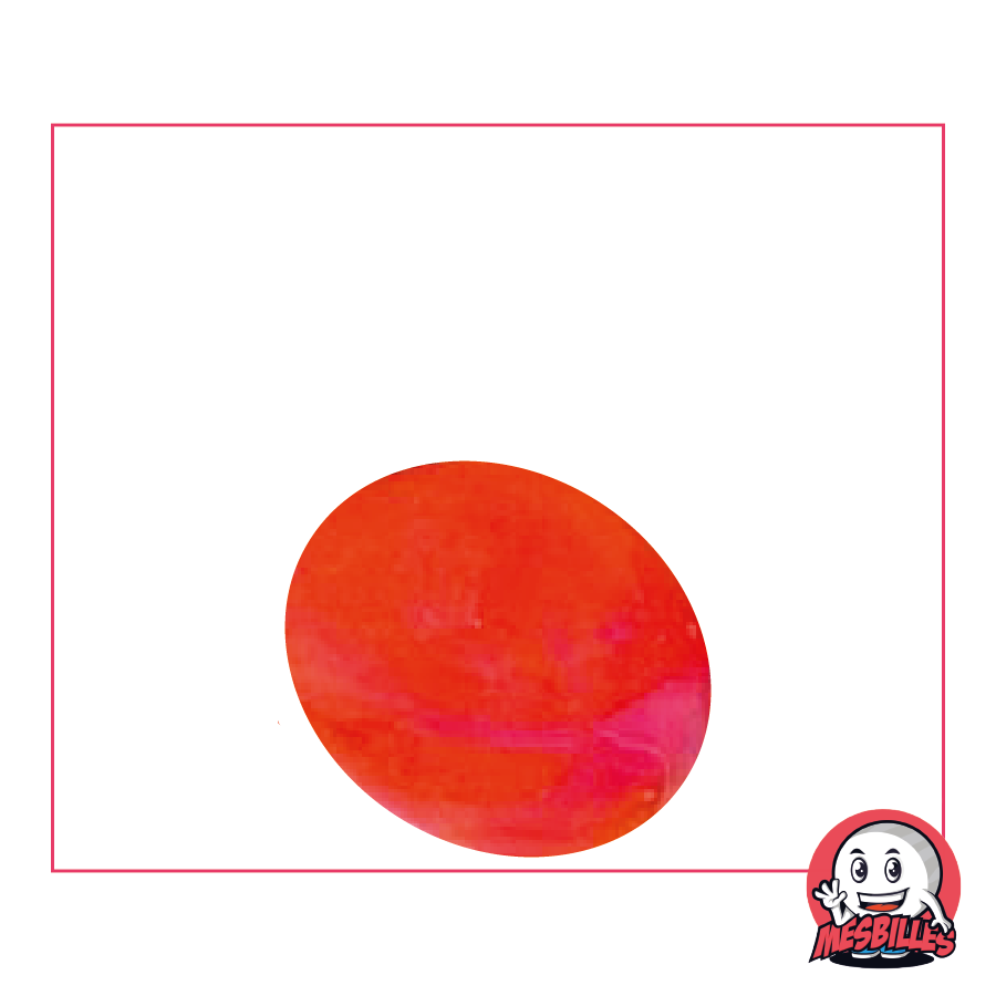 1 Canica Plana Brillante Naranja 30 mm