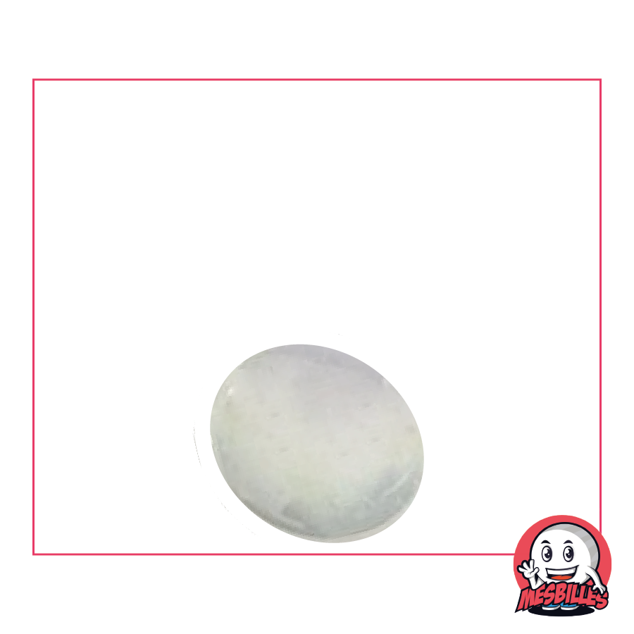 1 Canica plana 18 mm Glossy Blanco