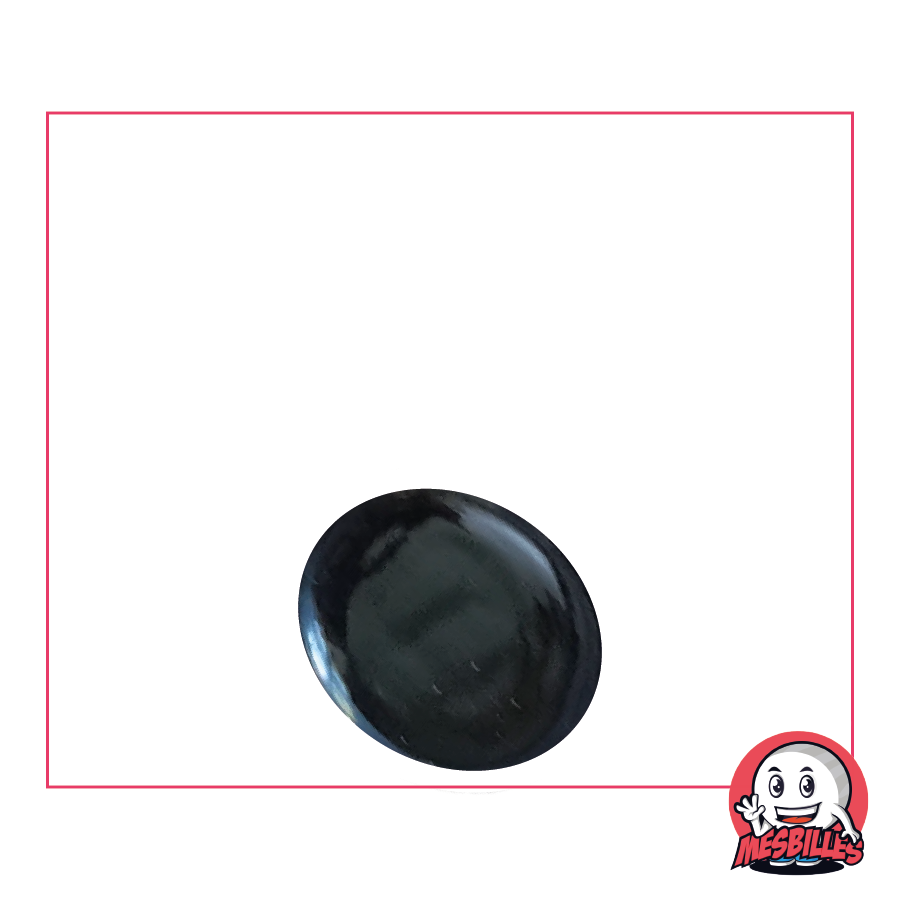 1 Canica plana 18 mm Perla Negra