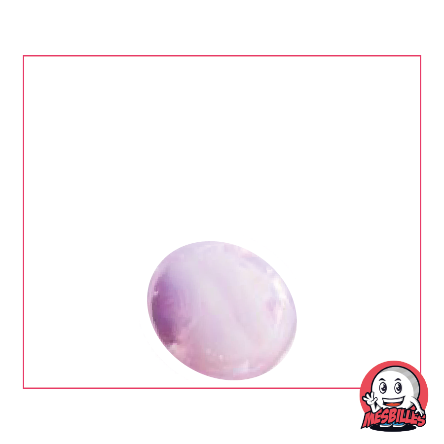 1 Canica Plana Brillante Rosa Claro 18 mm
