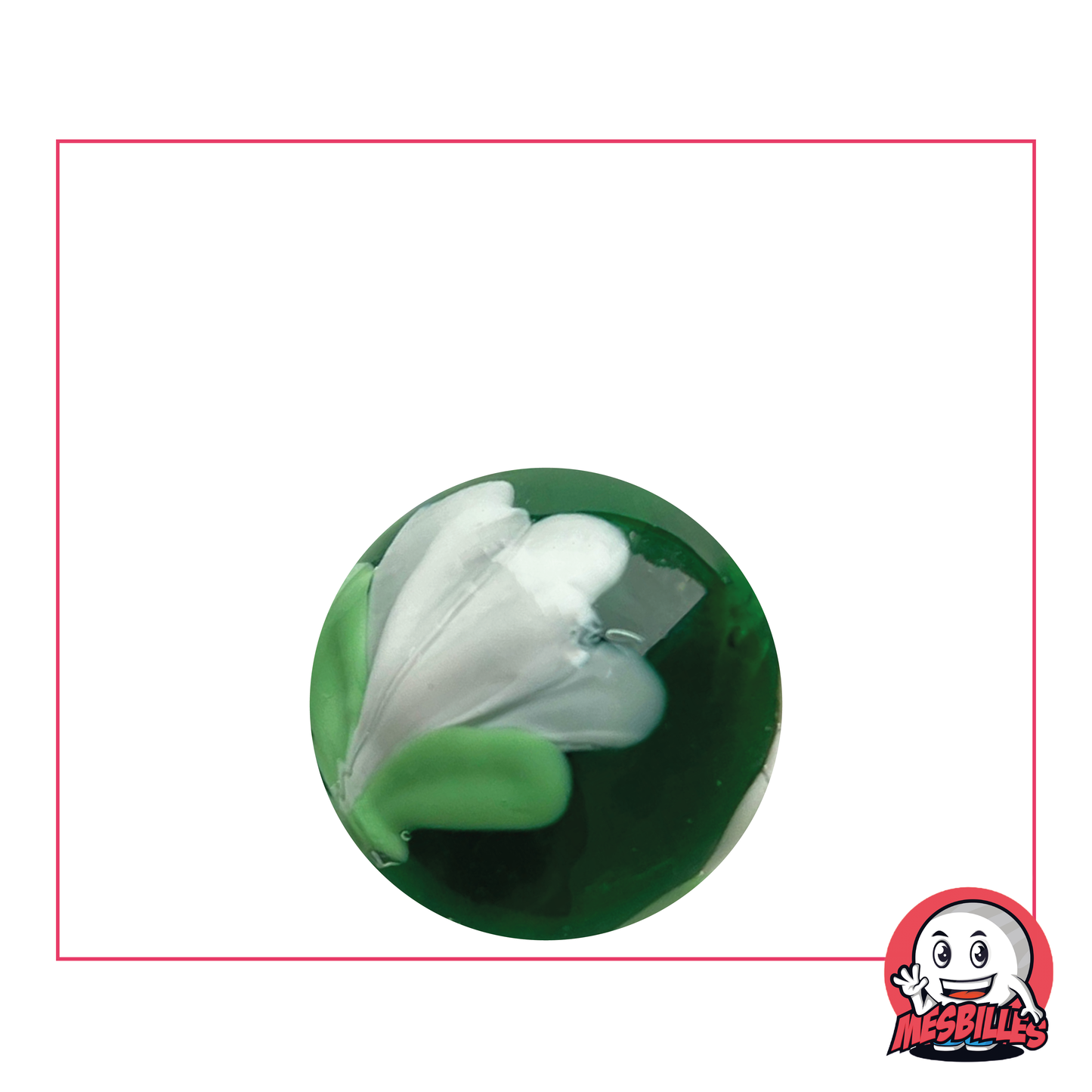 1 Canica Art Tulipán Verde 22 mm
