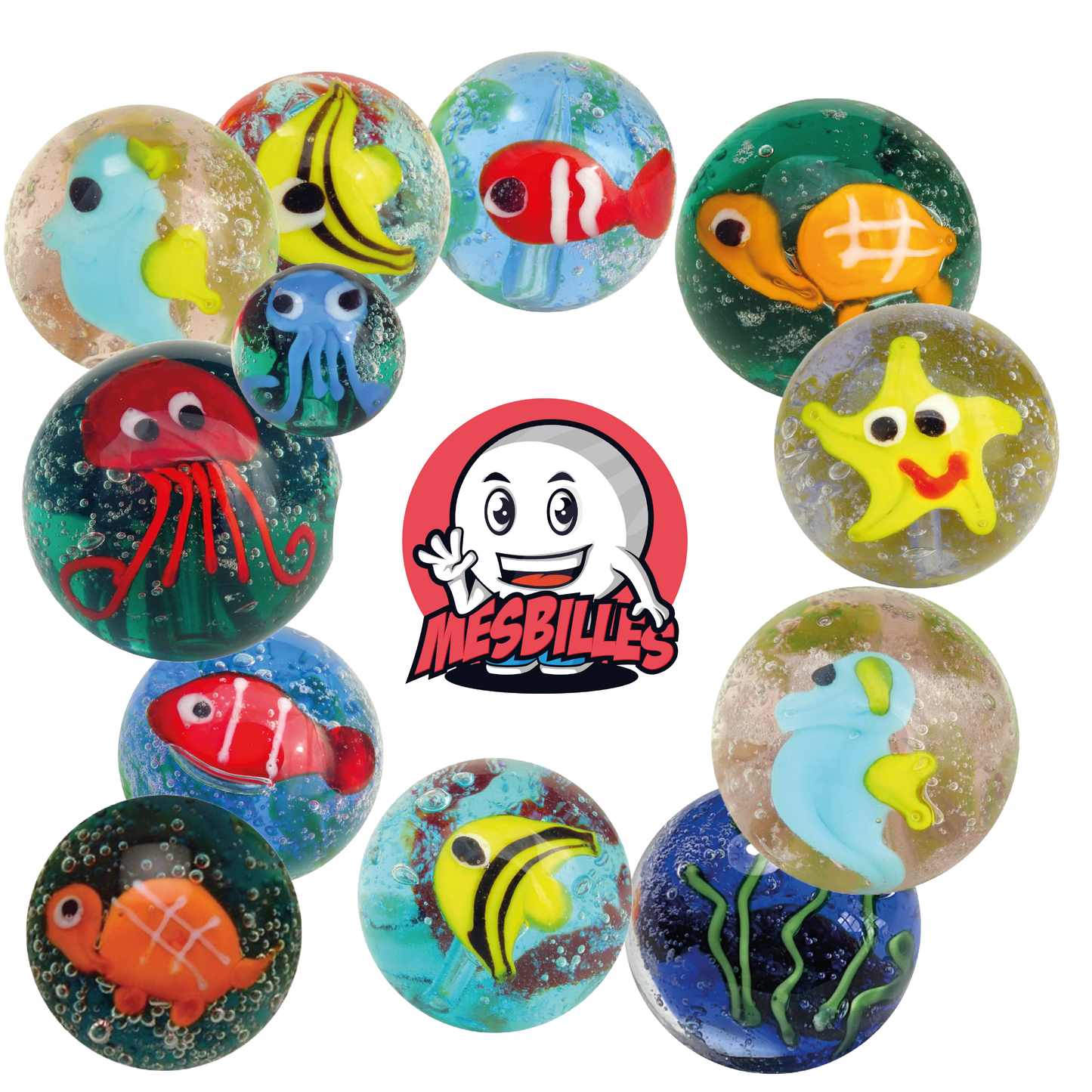 1 Canica Art Estrella de los Mares 22 mm