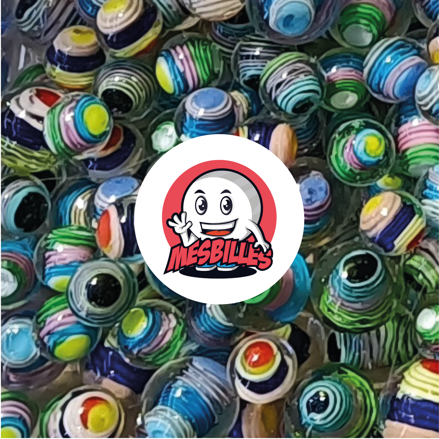 1 Canica Art Spiralo Azul Claro 22 mm