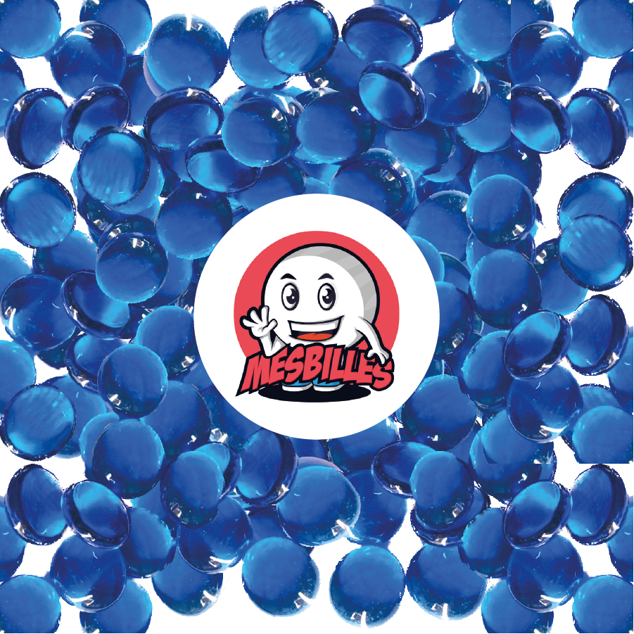 1 Canica Plana 12 mm Luz Azul
