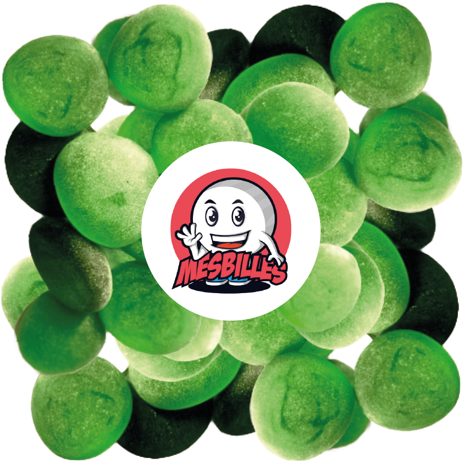 1 Canica Plana Esmerilada Verde Oscura 18 mm