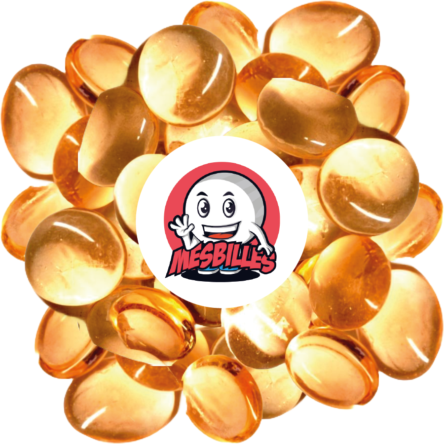 1 Canica Plana Luz Melocotón 18 mm