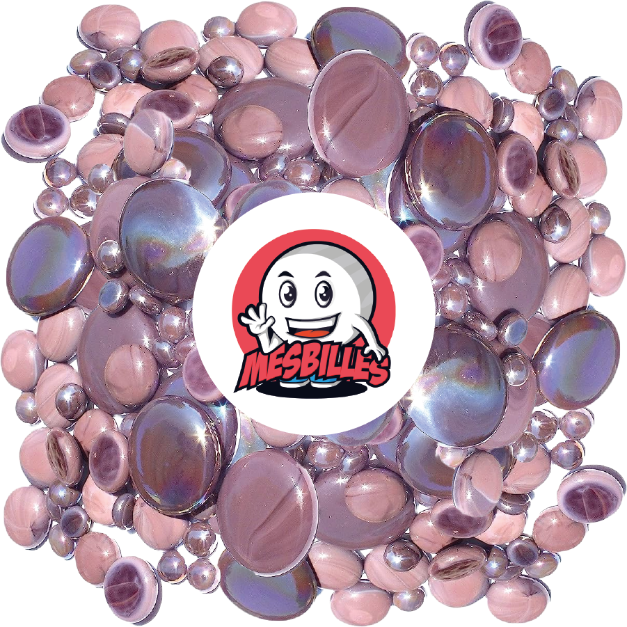 1 Canica Plana 12 mm Brillante Violeta