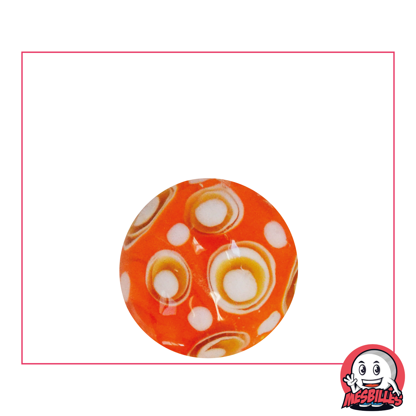 1 Canica Art Burbuja Naranja 22 mm