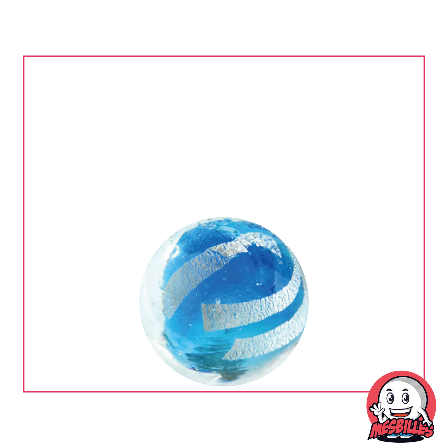 1 Canica Art Jaula Plata Azul 16 mm