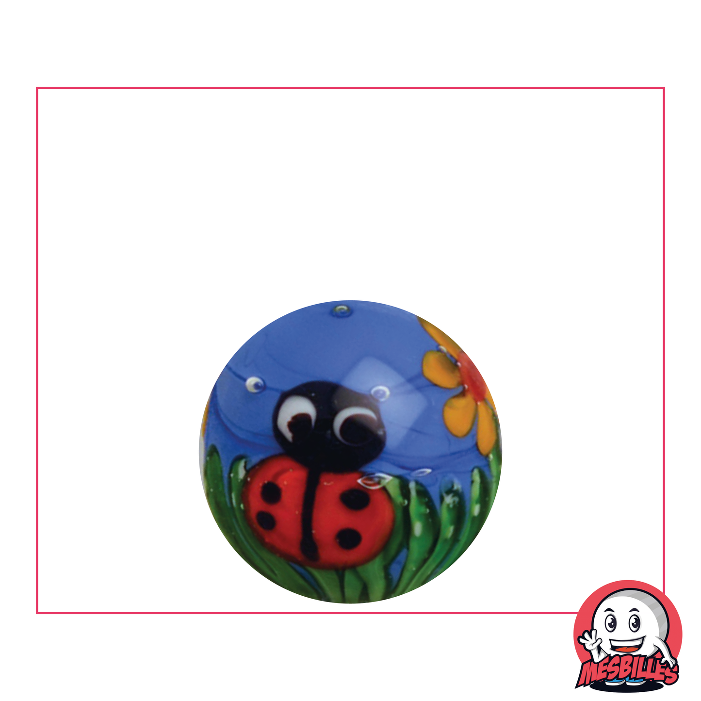 1 Canica Art Coccinelle Azul 22 mm