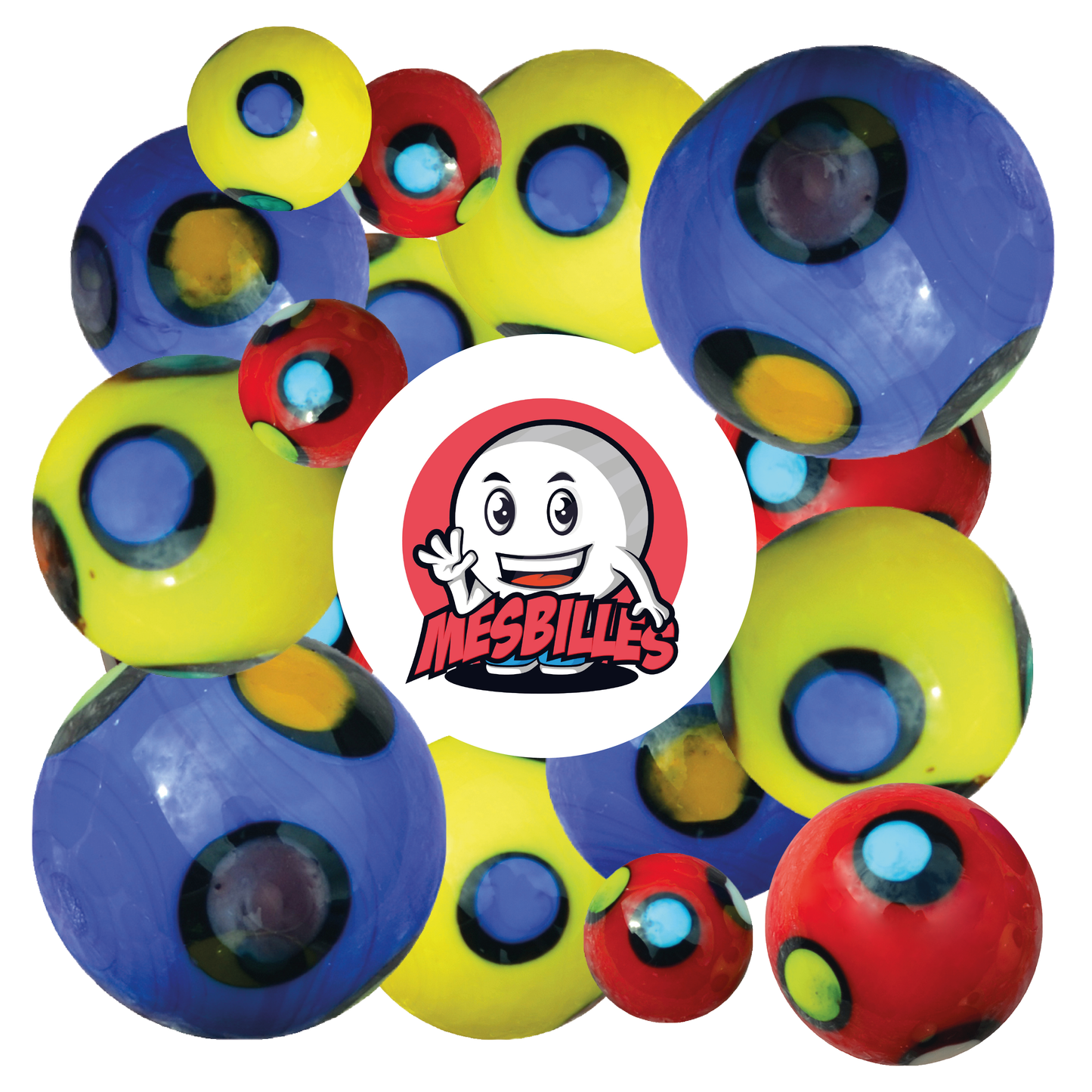 1 Canica Art Dot Azul 22 mm