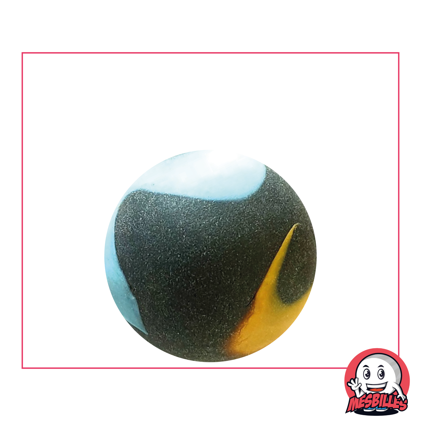 1 Canica Negra Escarchada 25 mm