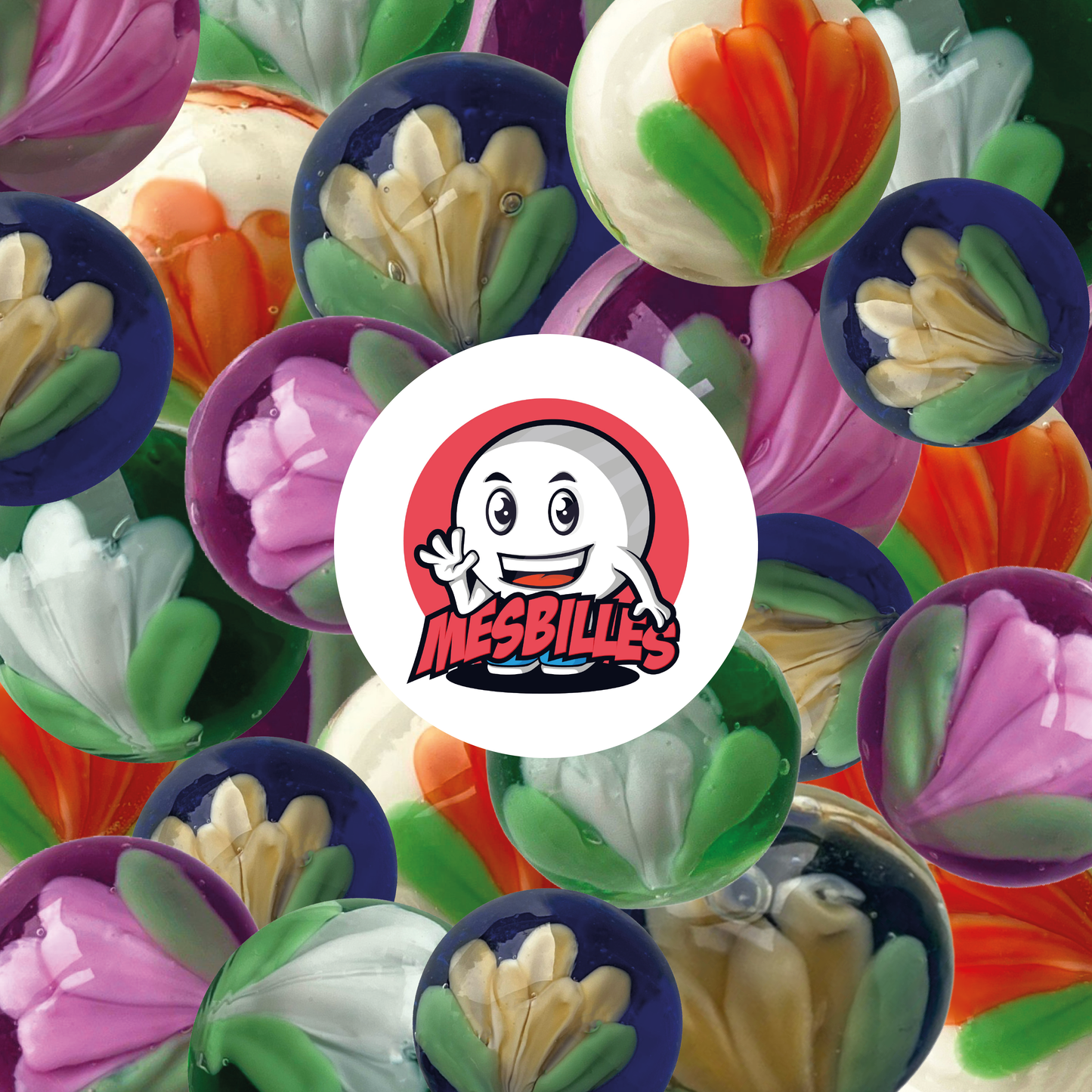 1 Canica Art Tulipán Violeta 22 mm