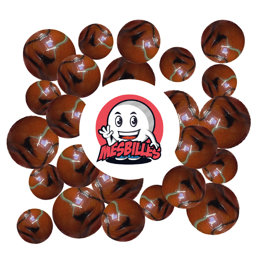 Esta Canica Troll es una Canica de Vidrio de 35 mm. En la página web de MisCanicas, las Canicas están disponibles desde 8 mm de diámetro hasta 50 mm y más para algunas familias de Canicas.