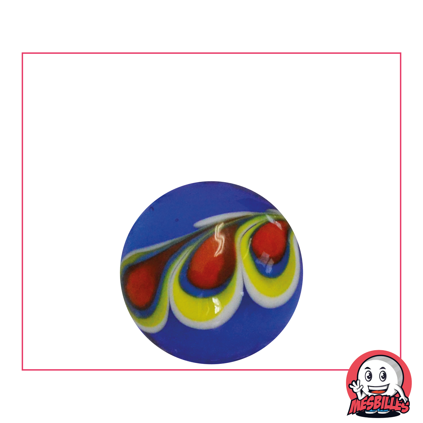 1 Canica Art Pavo Real Azul 22 mm