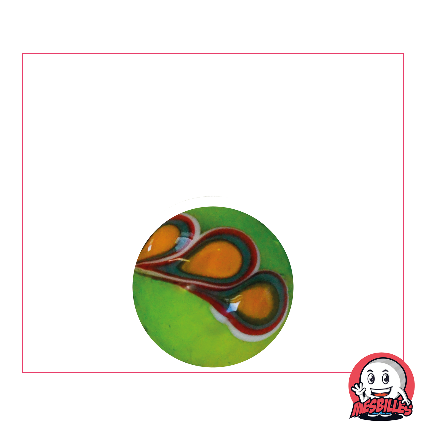 1 Canica Art Pavo Real Verde 22 mm