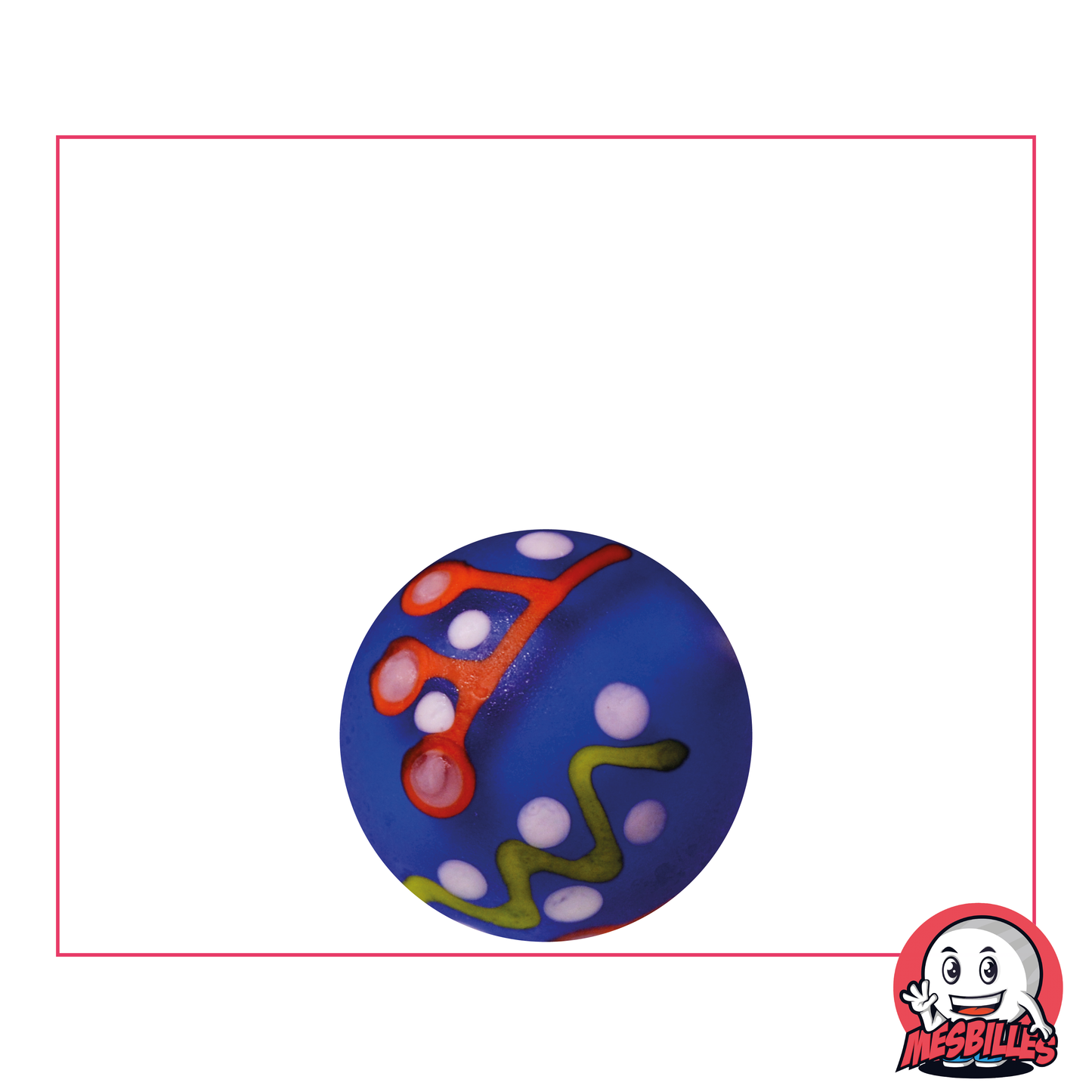 Canica de arte Piñata Esmerilada Azul 16 mm, aspecto esmerilado, ideal para proyectos artísticos en la escuela.