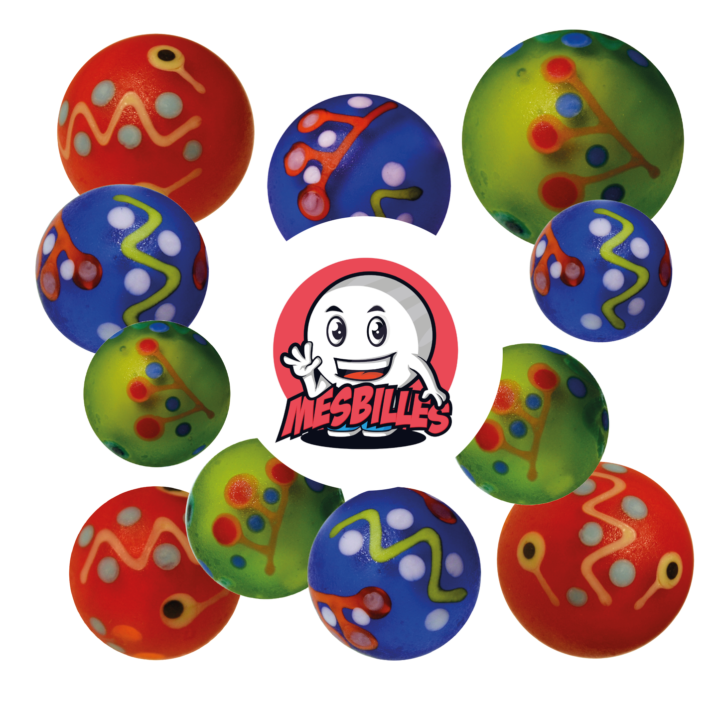 1 Canica Art Piñata Esmerilada Azul 16 mm