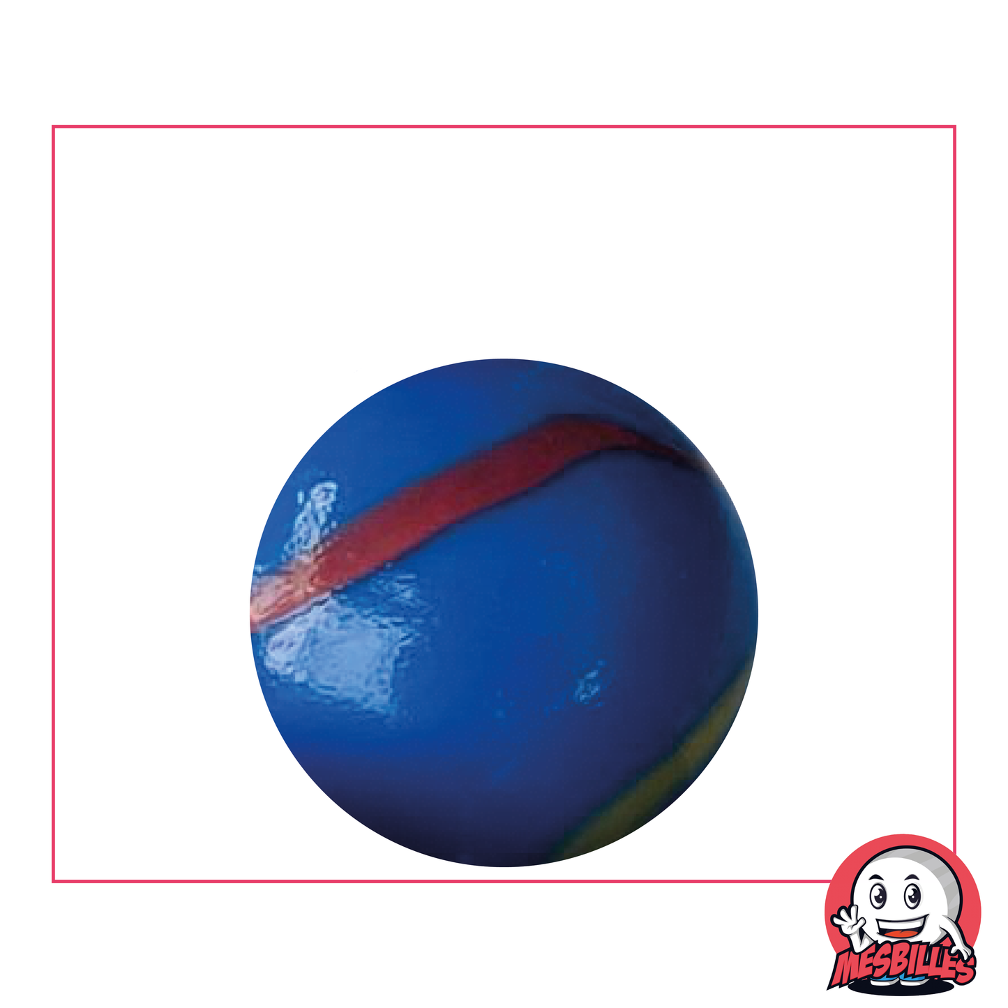 Canica de porcelana azul - Para una colección de canicas antiguas