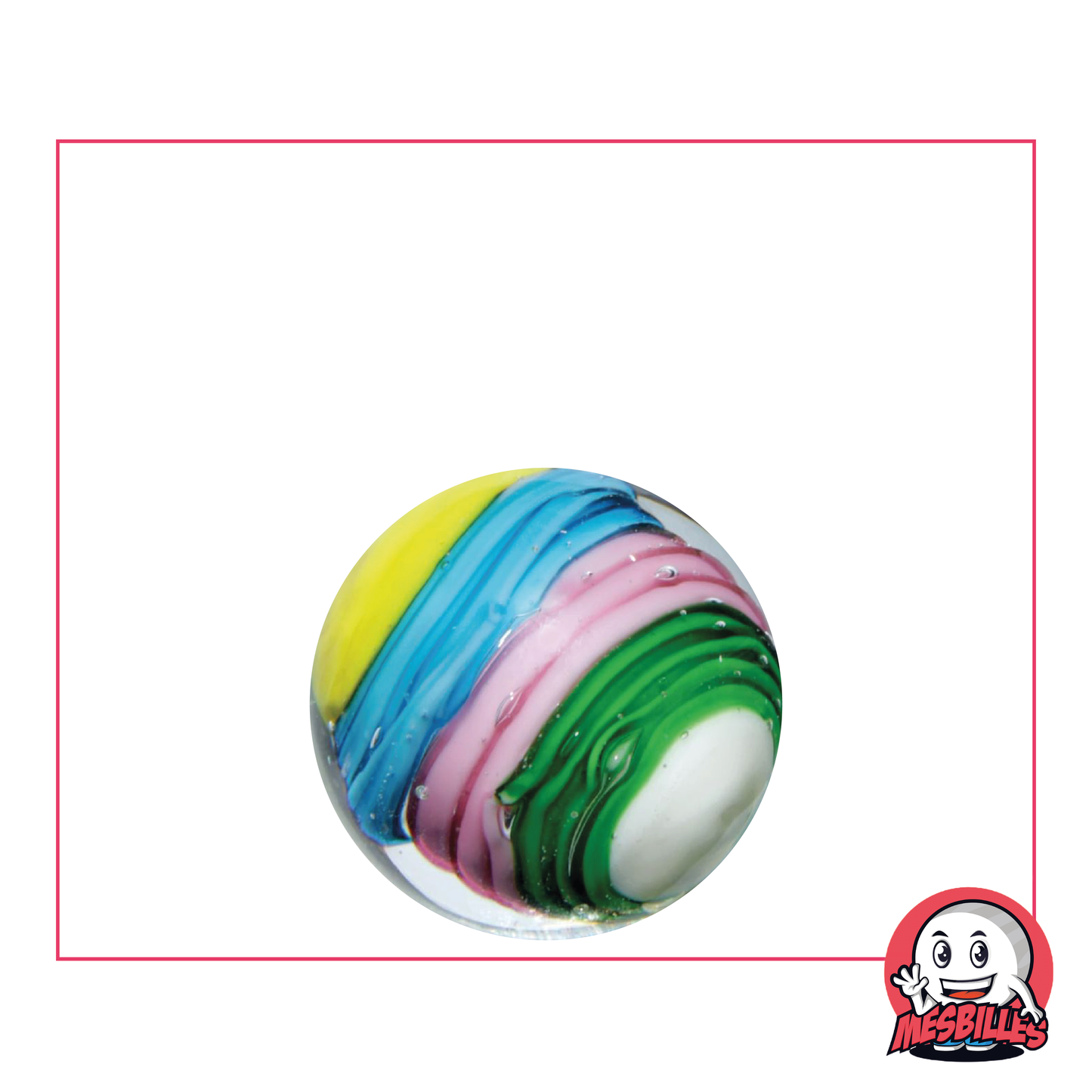 1 Canica Art Spiralo Azul Claro 22 mm