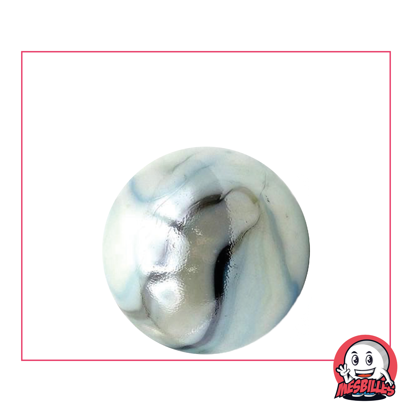 1 Canica Tigre Blanco 25 mm