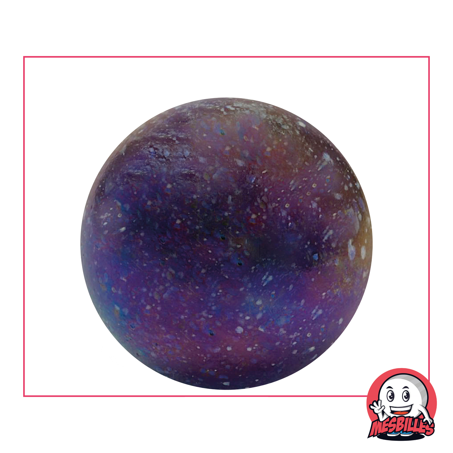 Canica Universo de 42 mm de vidrio, canica negra con manchas de colores y brillantes, canica muy grande