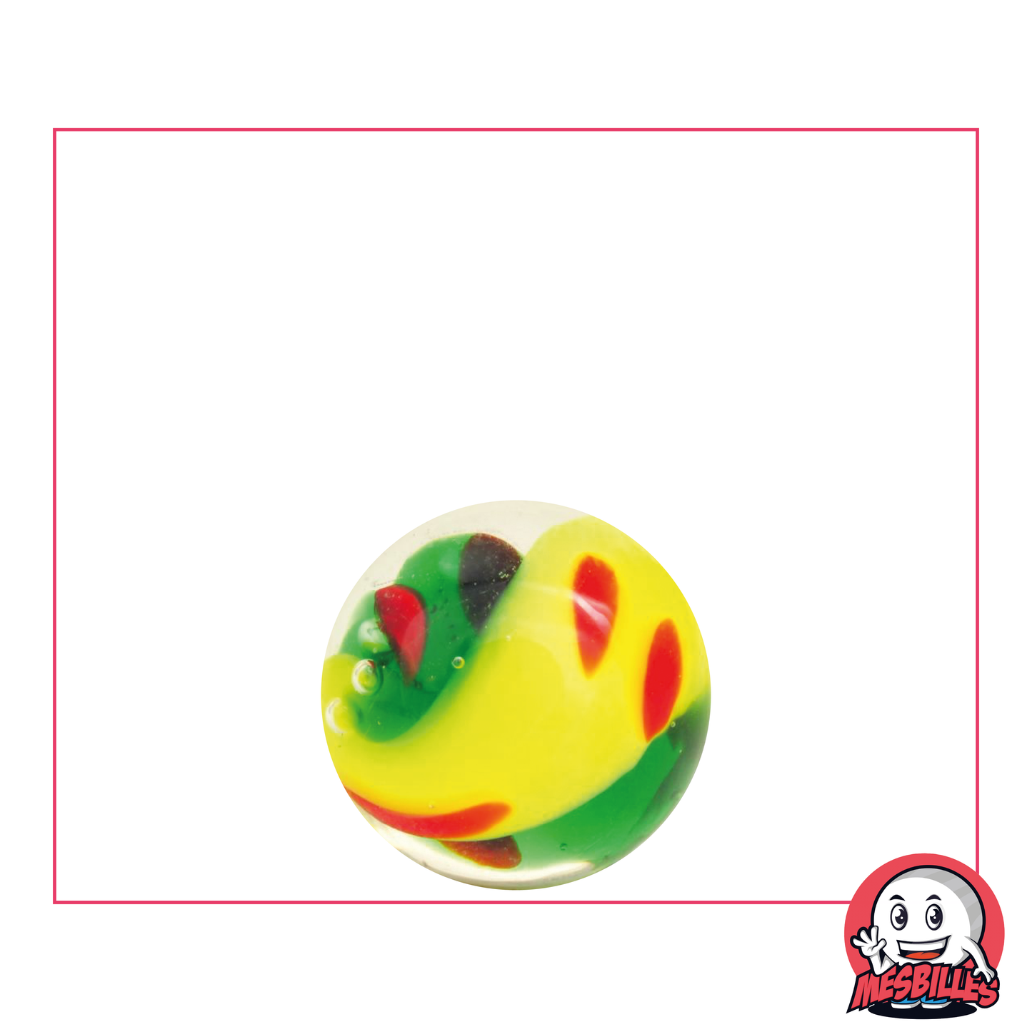 Canica Yin-Yang, opacidad y transparencia Verdes, canicas de cristal de 16 mm, canicas artísticas muy populares