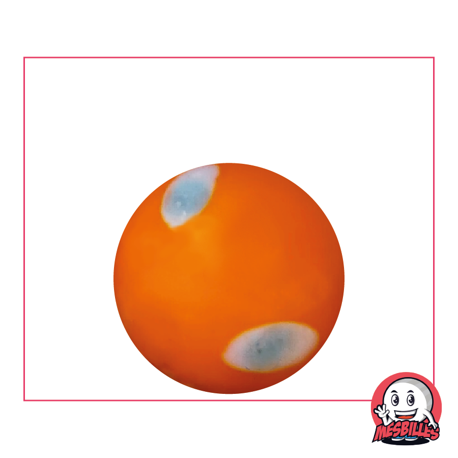 Canica Kim'Play Galactika Naranja, canica de vidrio opaca de 25 mm