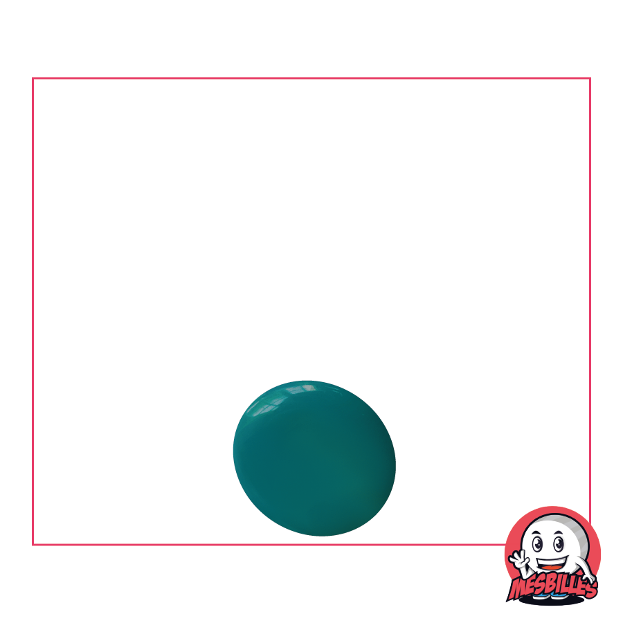 1 Canica Plana 12 mm Perla Azul Pato