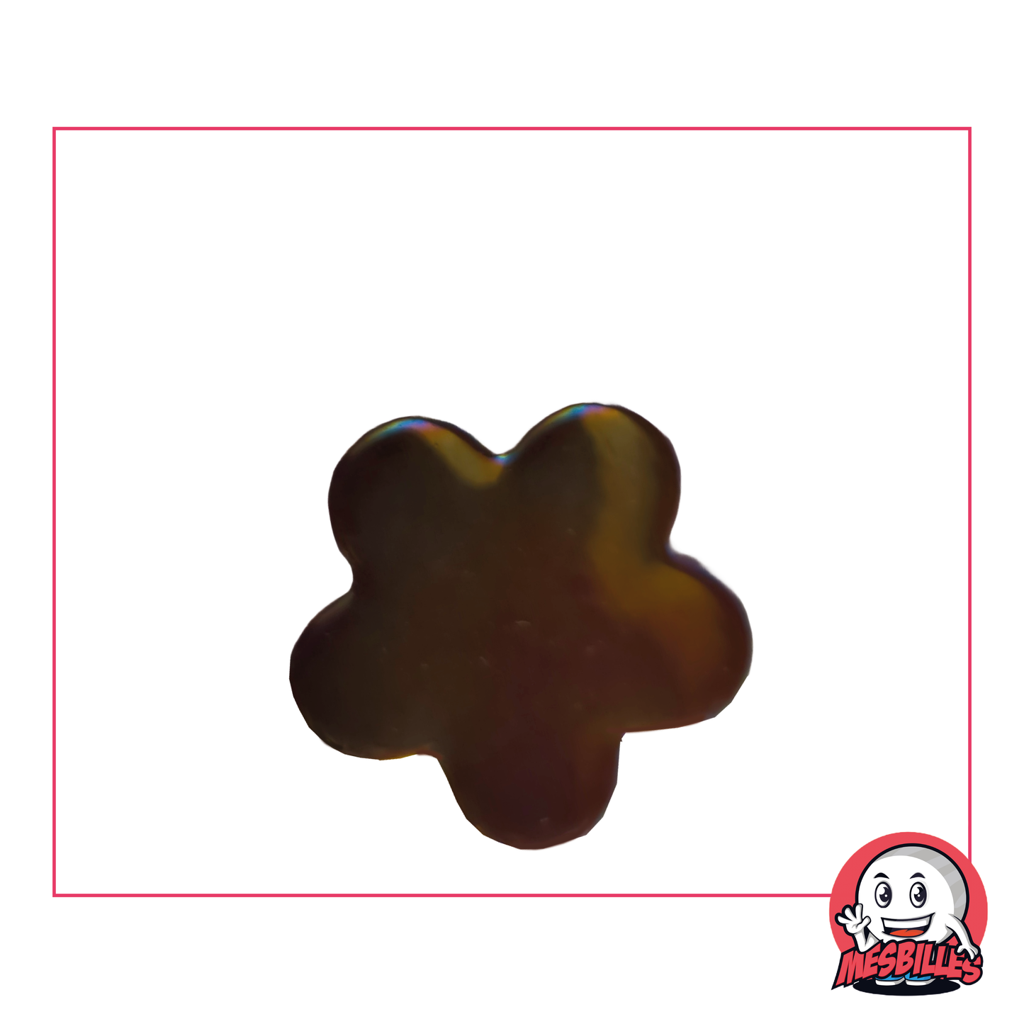 1 Canica Flor Ocre Brillante