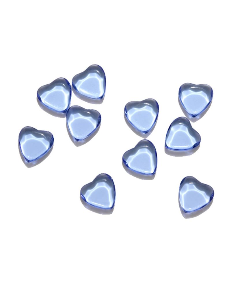 Canicas Extraplanas Corazón Azul Claro - MisCanicas