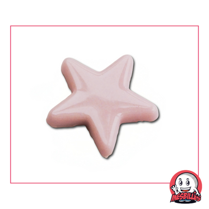 1 Canica Estrella Perla Rosa extra plana