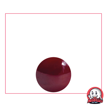 Canica Brillante 14 mm - Vidrio Opaco y Brillante Rojo