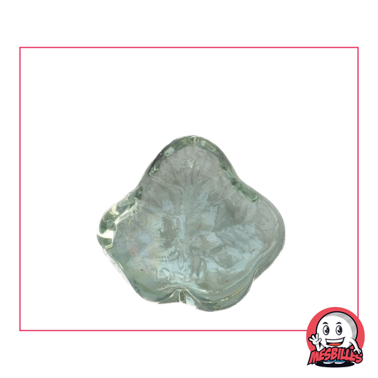 Canica plana Hoja de arce de vidrio Brillante de Color Cristal que se utiliza para decorar, jugar y coleccionar.